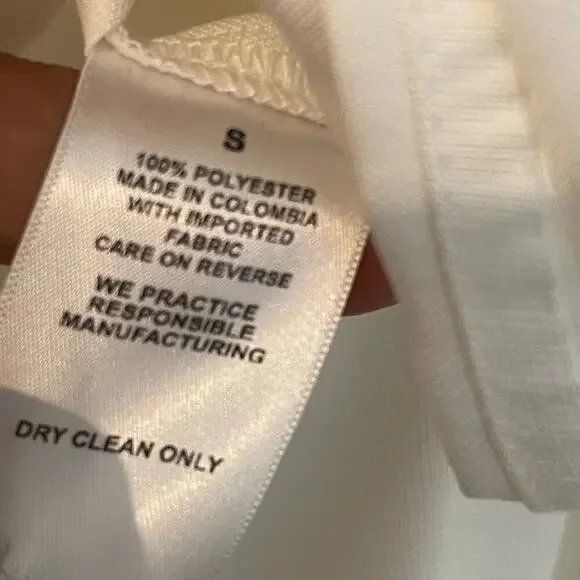 NONCHALANTLable Dafne Tie Front Dress Off White Women's Size S NWT